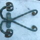 2 wall coat rack in wrought iron with 4 hooks