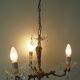 Cast bronze chandelier and crystal tassels – 3 fires