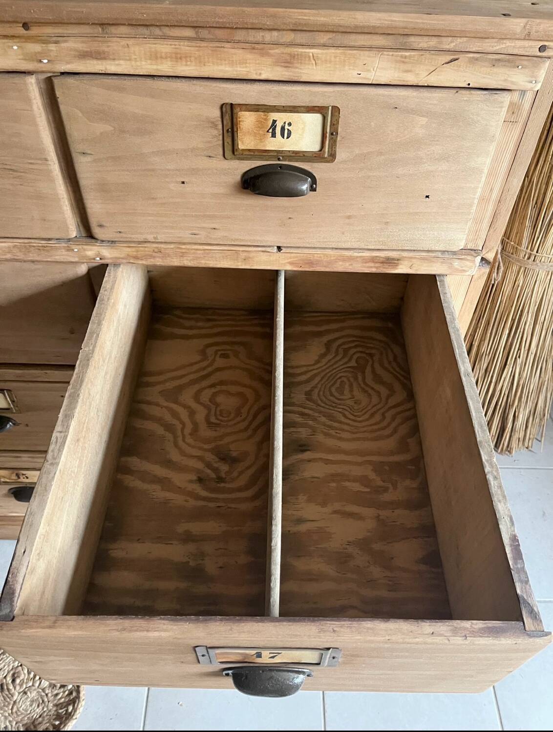 Old workshop drawer unit