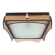 Mid-century Italian Smoked Glass Flush Mount by VECA, Labeled