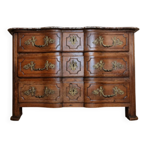 Commode Arbalette d'époque - marbre