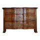 Regency period Arbalette commode in walnut – Marble top – Bronze fittings