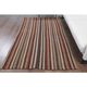 Vintage Turkish Oushak Handmade Wool Cotton Brown Kilim Area Rug 136x214