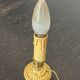 Paire de lampes de chevet  style Louis XVI – Soie rose & laiton- 1950