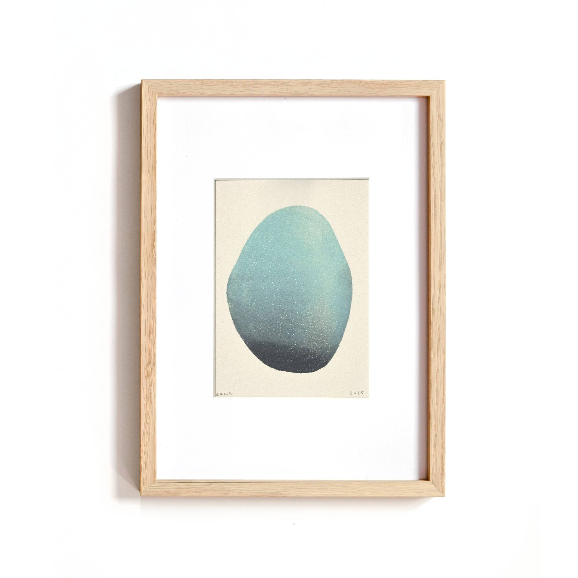 Painting on "pebble" paper from the "mineral" series B317, signed eawy