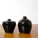 Laslo for Mikasa, two small black vases from the 80s.