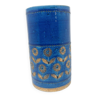 Bitossi Rimini blue and bronze vase