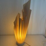 Vintage 1970 Athéna lamp by Georgia Jacob, draped in salmon - 50 cm