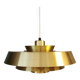 Une lampe suspendue danoise en laiton massif du milieu du siècle par Jo Hammerborg pour Fog & Mørup.