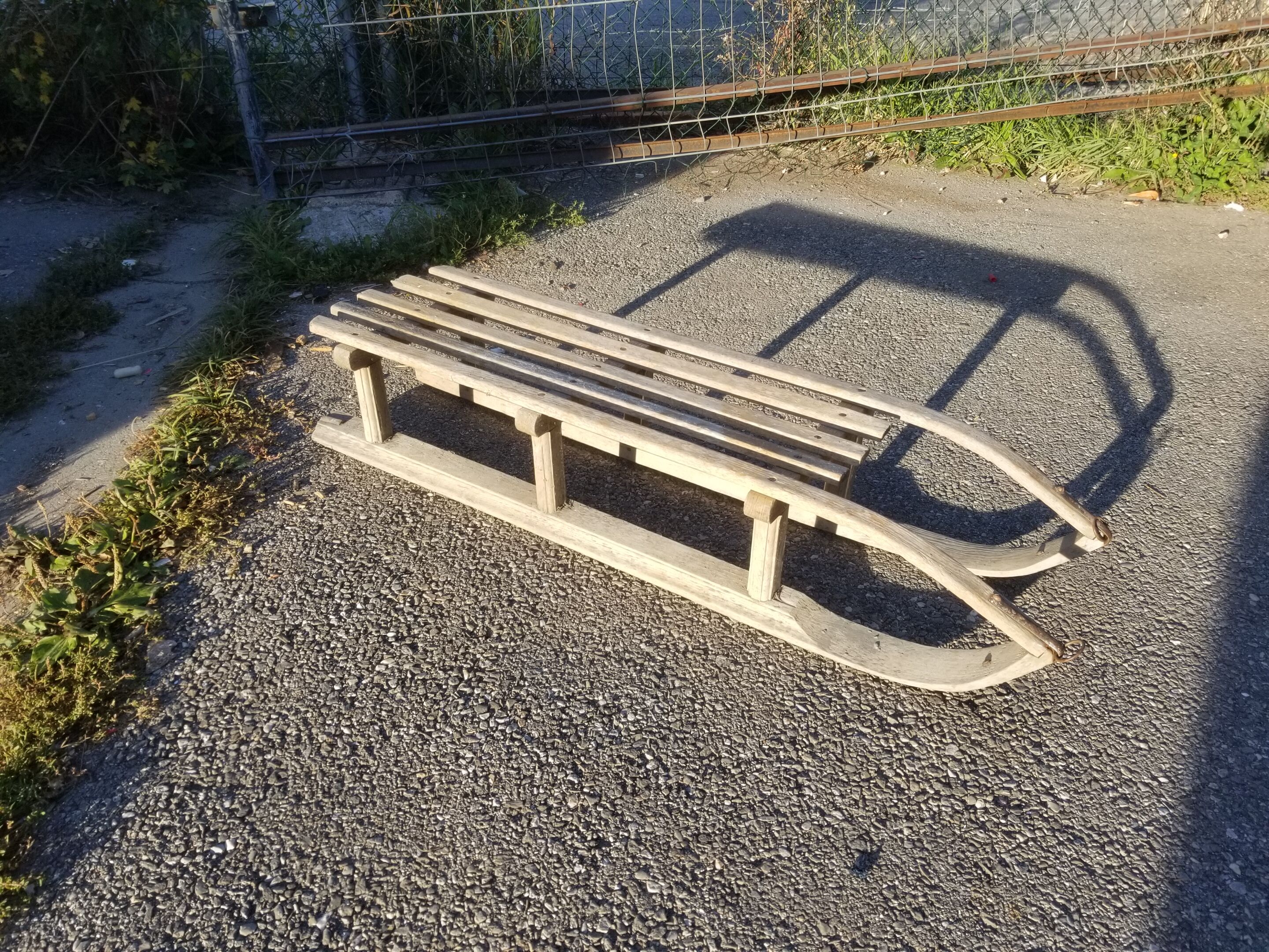 Old sled - wooden sled - Vintage