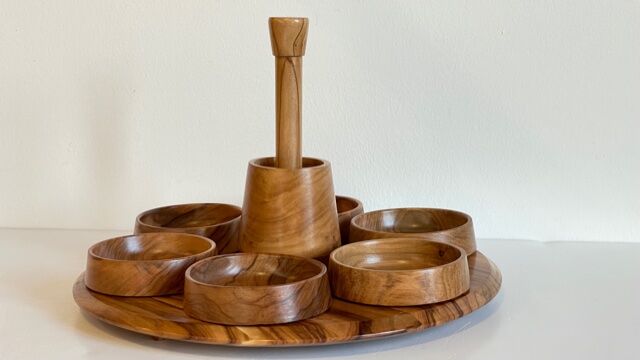 Olive wood serving tray