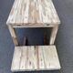 Large extendable Scandinavian dining table made of stripped solid acacia 160-26