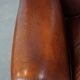 Fauteuil à oreilles en cuir de mouton de style anglais vintage