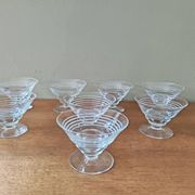 Lot de 8 coupes à champagne art déco