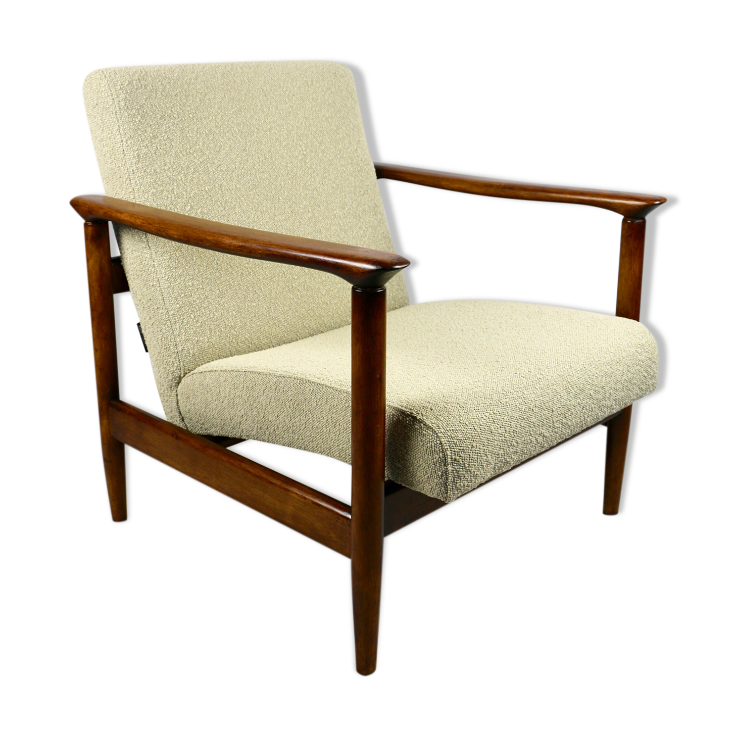 Beige boucle GFM-142 armchair, 1970s
