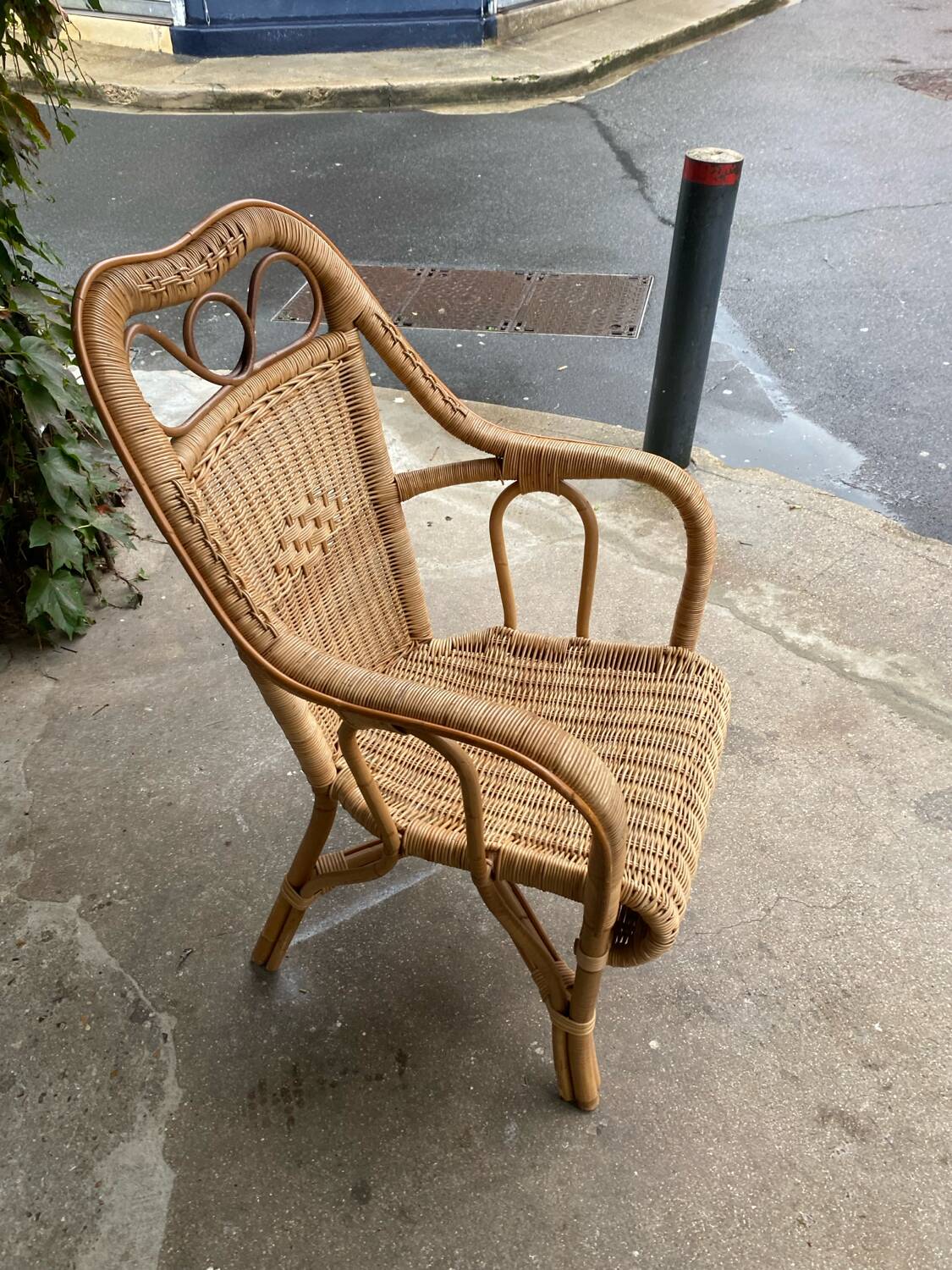 Rattan armchair
