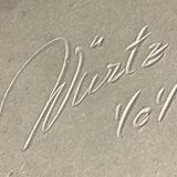 Vintage Danish pottery bowl by Aage Würtz, 1970s.