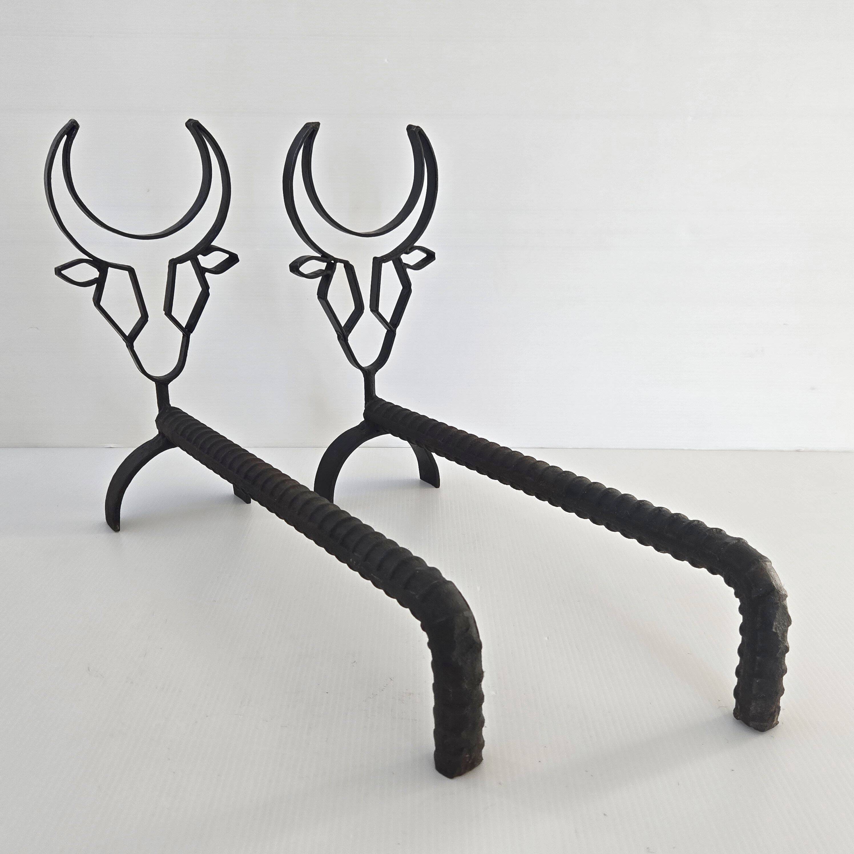 Pair of vintage 1960s andirons