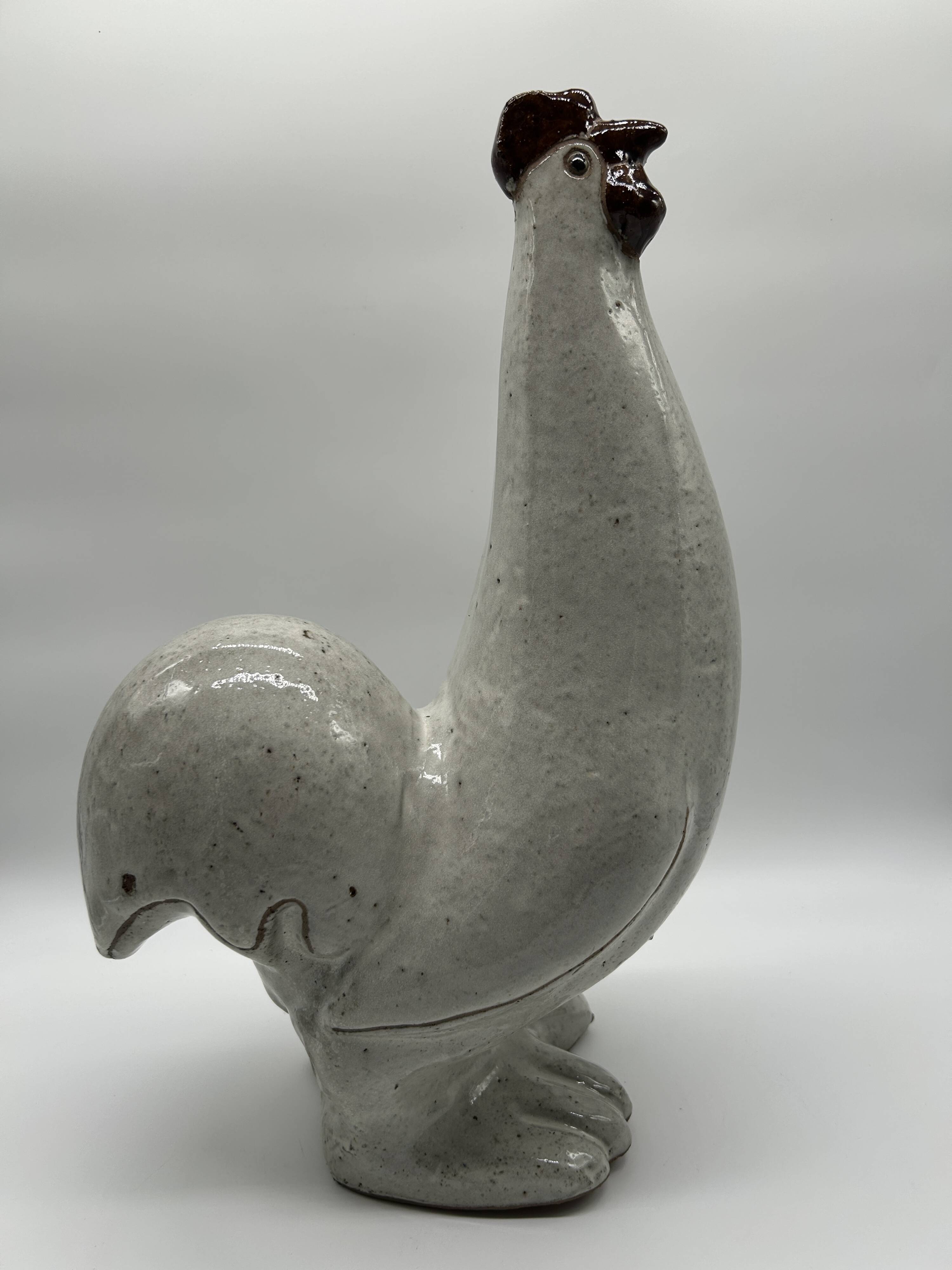 Glazed terracotta rooster