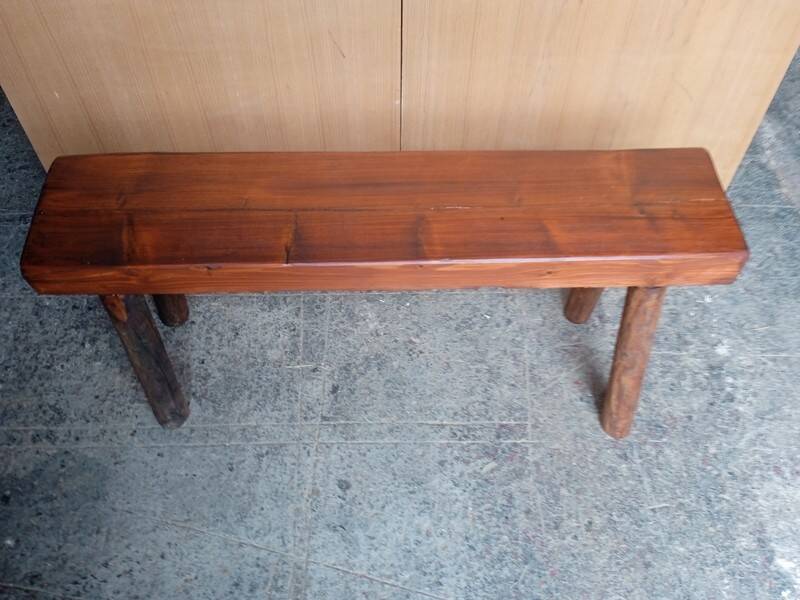 Bench 101 cm old patinated solid wood