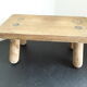 Vintage footstool in light wood