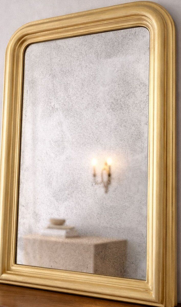 Miroir Louis Philippe en bois doré, début du 20ème siècle