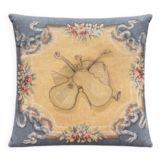 Cushion tapestry decor musical instruments – 45 x 45 cm – removable cover