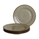 Set of 4 flat plates Tulowice in speckled stoneware