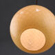 Mid-century Yellow & Brass Pendant Lamp