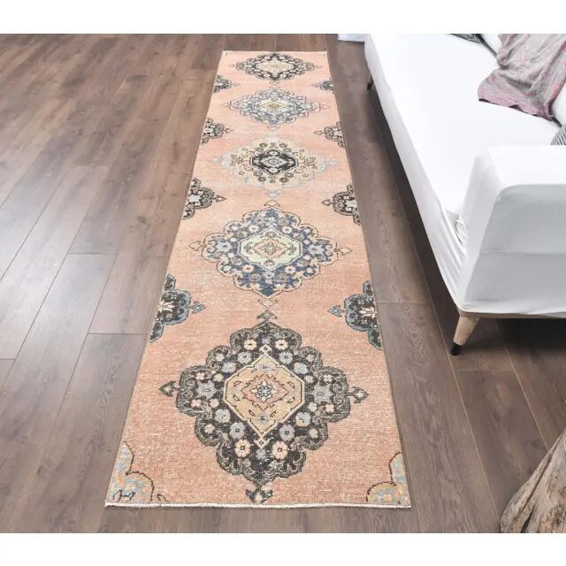 1970s Turkish Anatolian hand-knotted runner 75x333