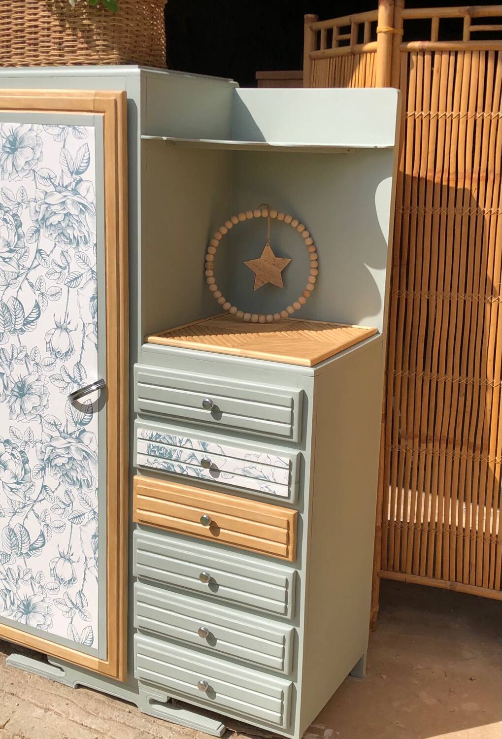 Vintage asymmetrical wardrobe