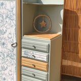 Vintage asymmetrical wardrobe