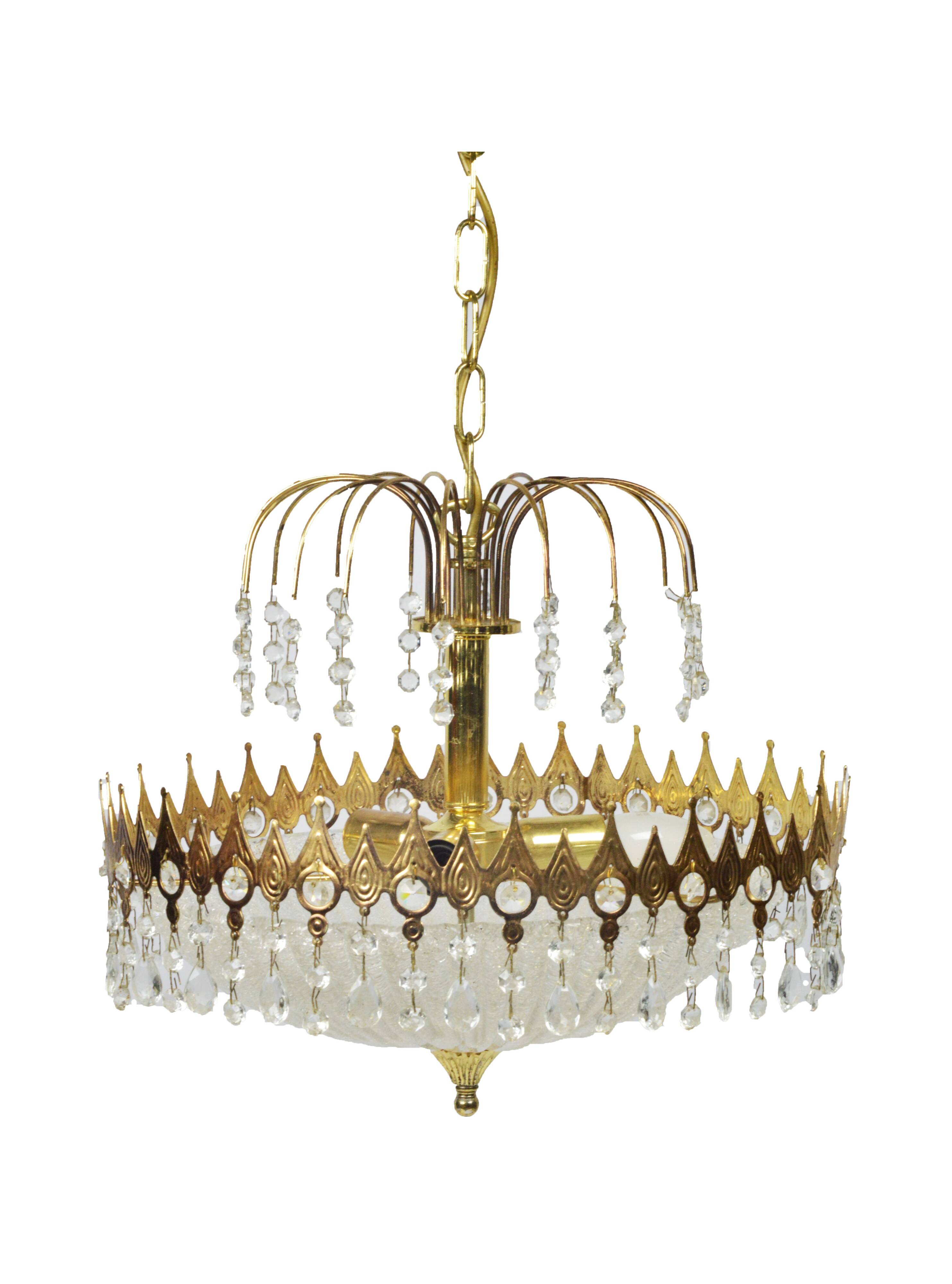 Crystal chandelier, Germany, 1970s
