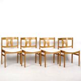 Série de quatre chaises en pin années 60