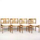Set of four pine chairs from the 1960s.