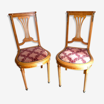 Pair of chairs 19th XIX Napoleon 3