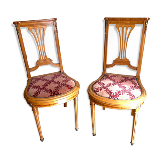 Paire de chaises 19ème XIX Napoléon 3