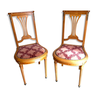 Pair of chairs 19th XIX Napoleon 3