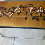 Vintage ceramic coffee table ivy pattern