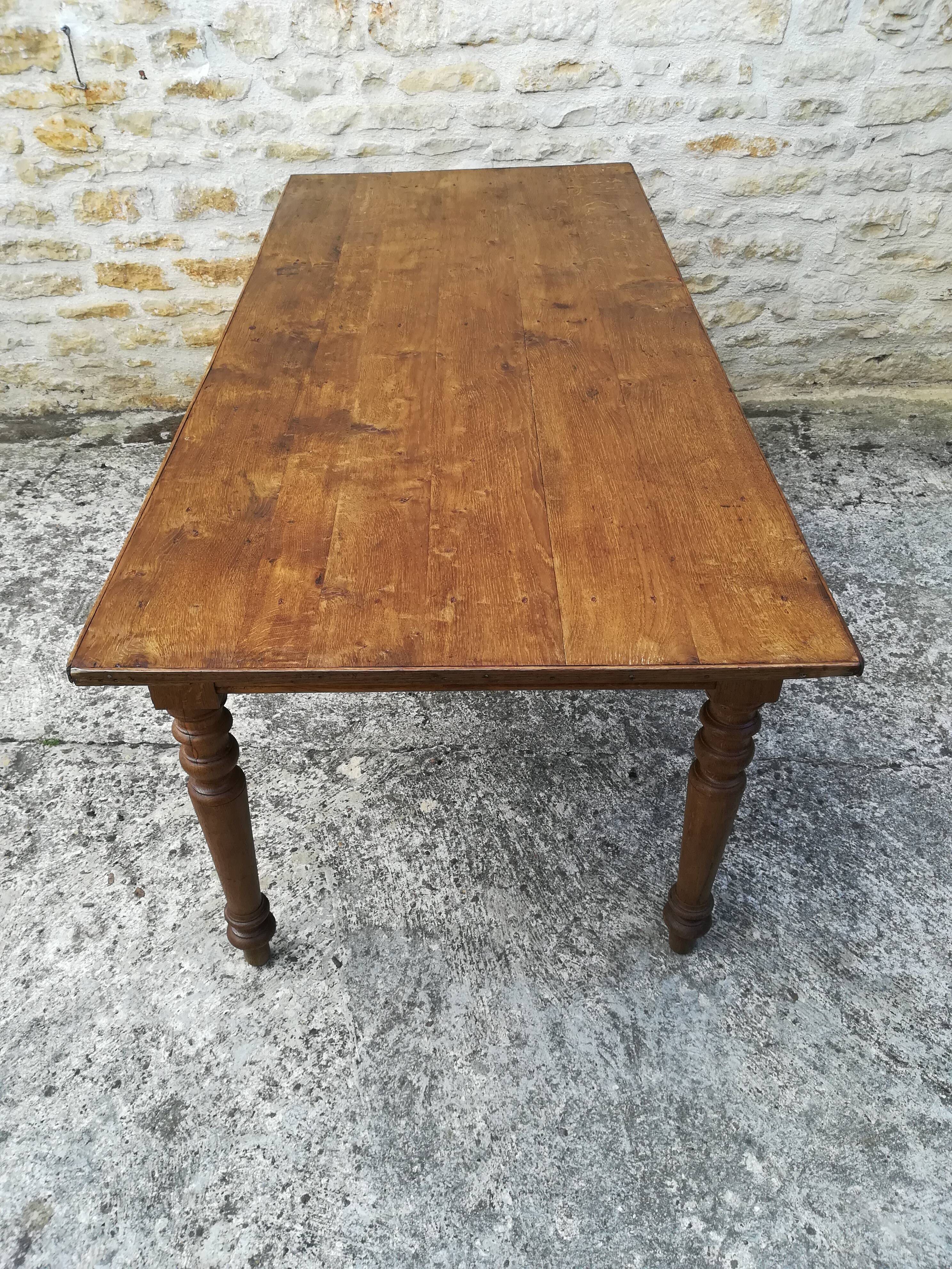 Oak farmhouse table