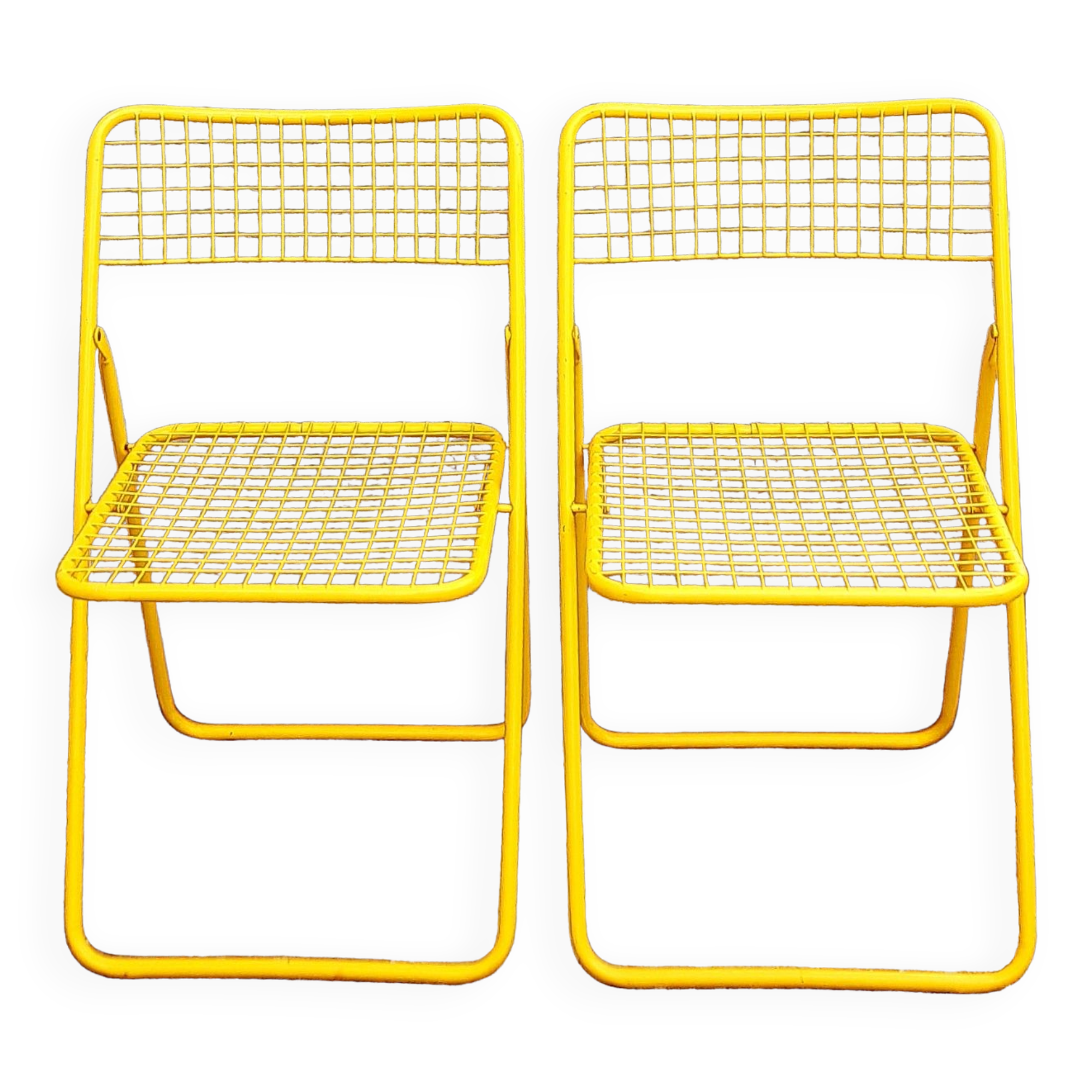 Pair of folding chairs Ted Net N.Gamelgaard 80s