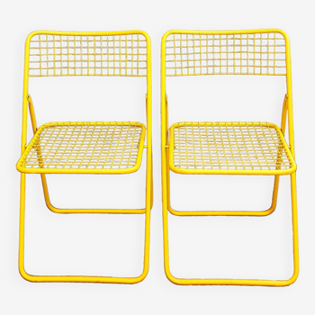 Pair of folding chairs Ted Net N.Gamelgaard 80s