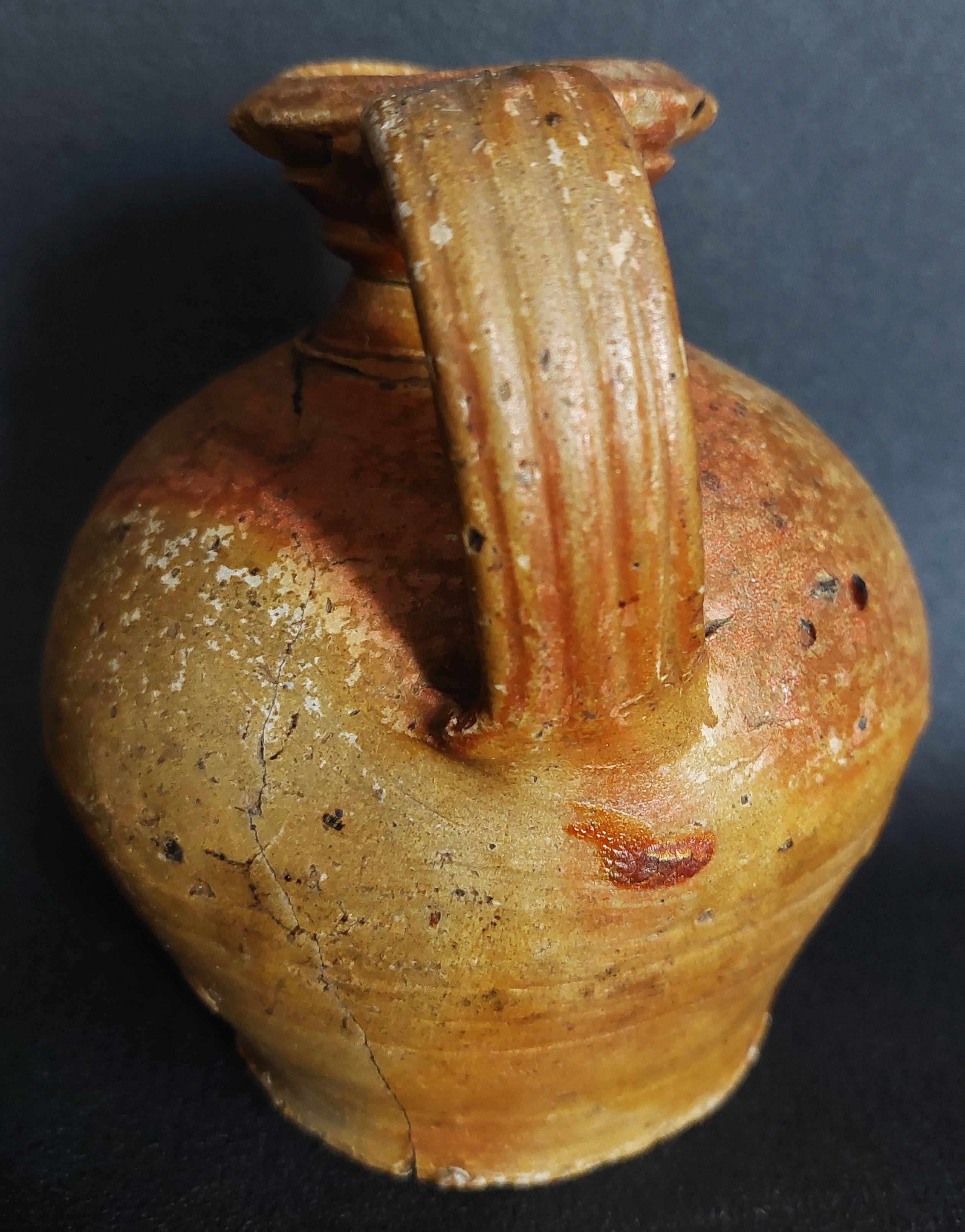 Stoneware pitcher/jug, late 19th/early 20th century, Puisaye