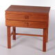 Vintage teak chest of drawers with leather handles by fröseke nybrofabrik, 1970s