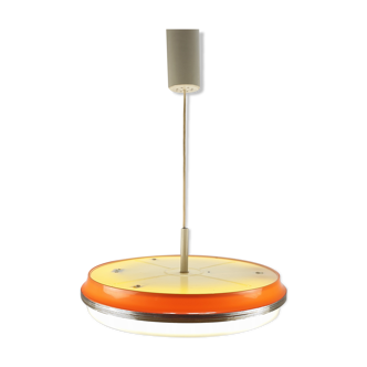 Vintage orange and white Ceiling Lamp, 70's