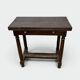 Portuguese Table with Folding Top in Walnut with Detached Columns and Stretcher