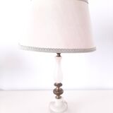 Brass and alabaster laying lamp