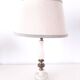 Brass and alabaster laying lamp