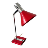 Lampe de bureau italienne en bois et métal 1960