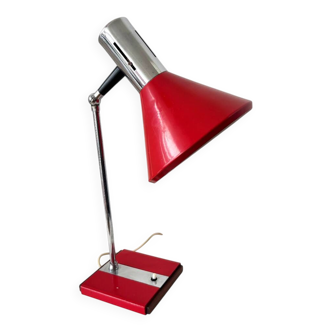 Italian desk lamp in wood and metal from the 1960s.
